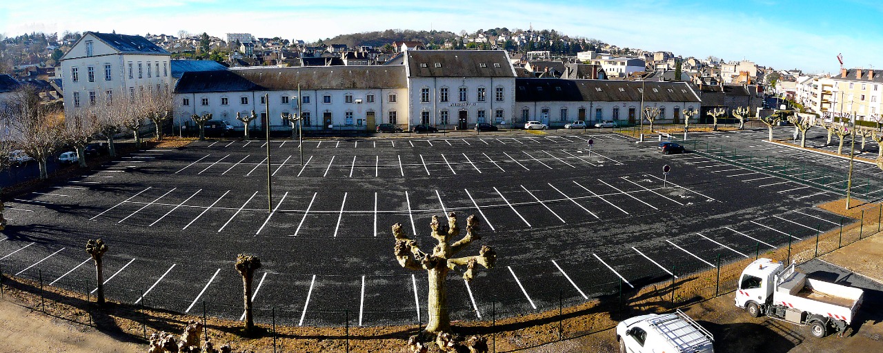 aménagement du parking provisoire Brune Brive 